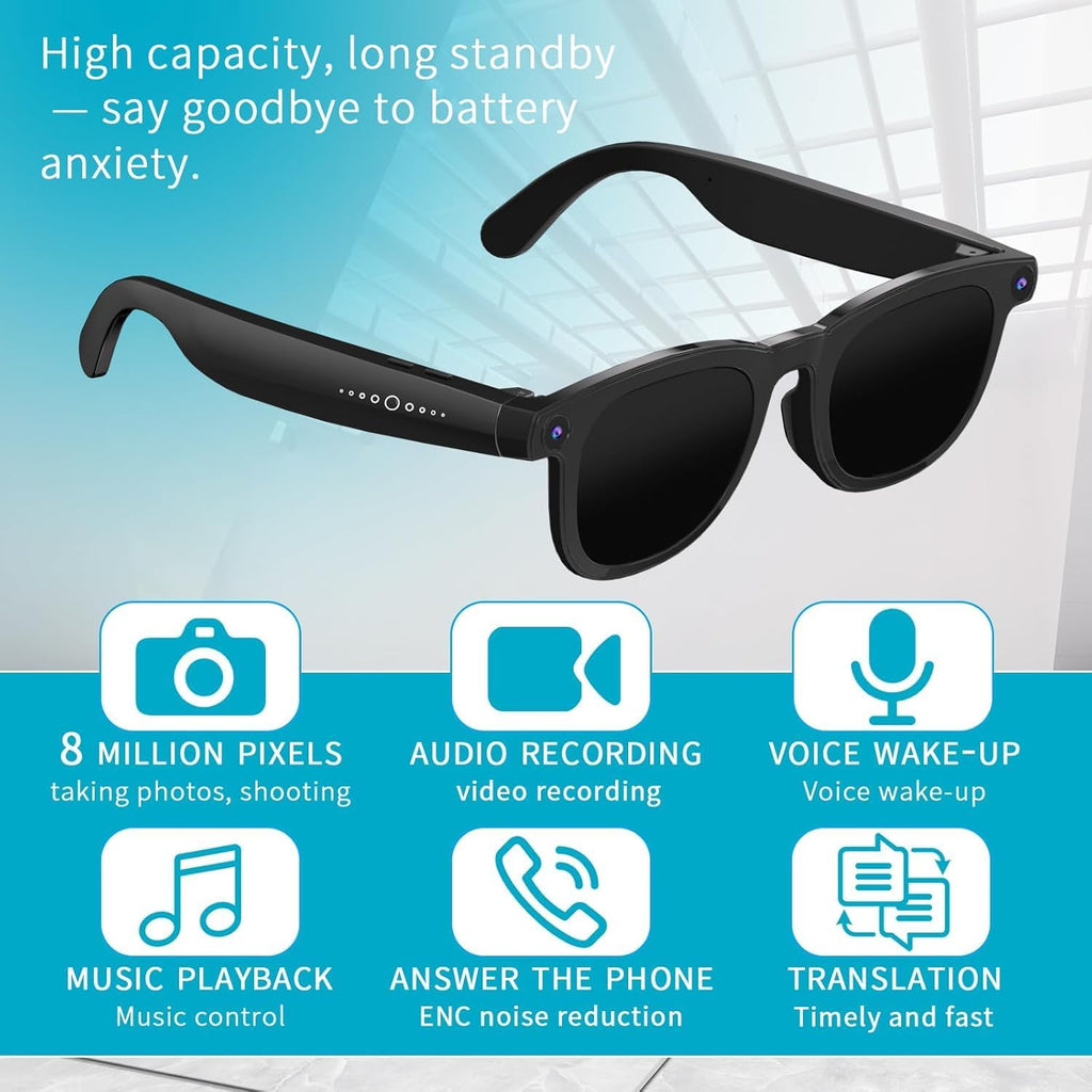 AI Smart Glasses with Camera 4k Video Recording