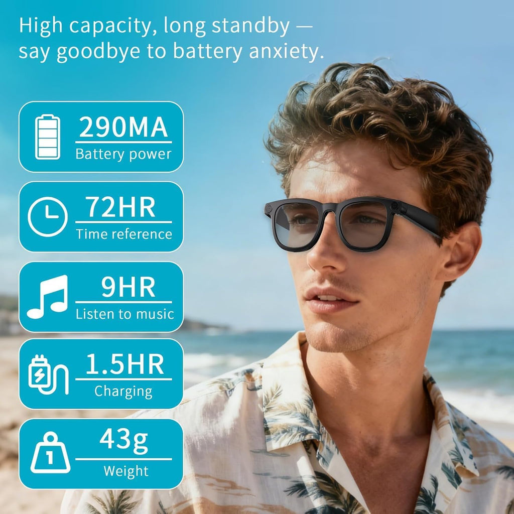 AI Smart Glasses with Camera 4k Video Recording